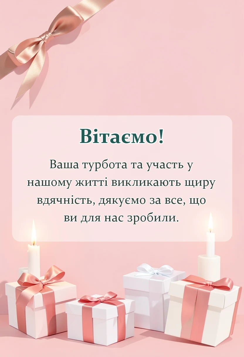 вітальна листівка - подяка за гуманітарну допомогу своїми словами