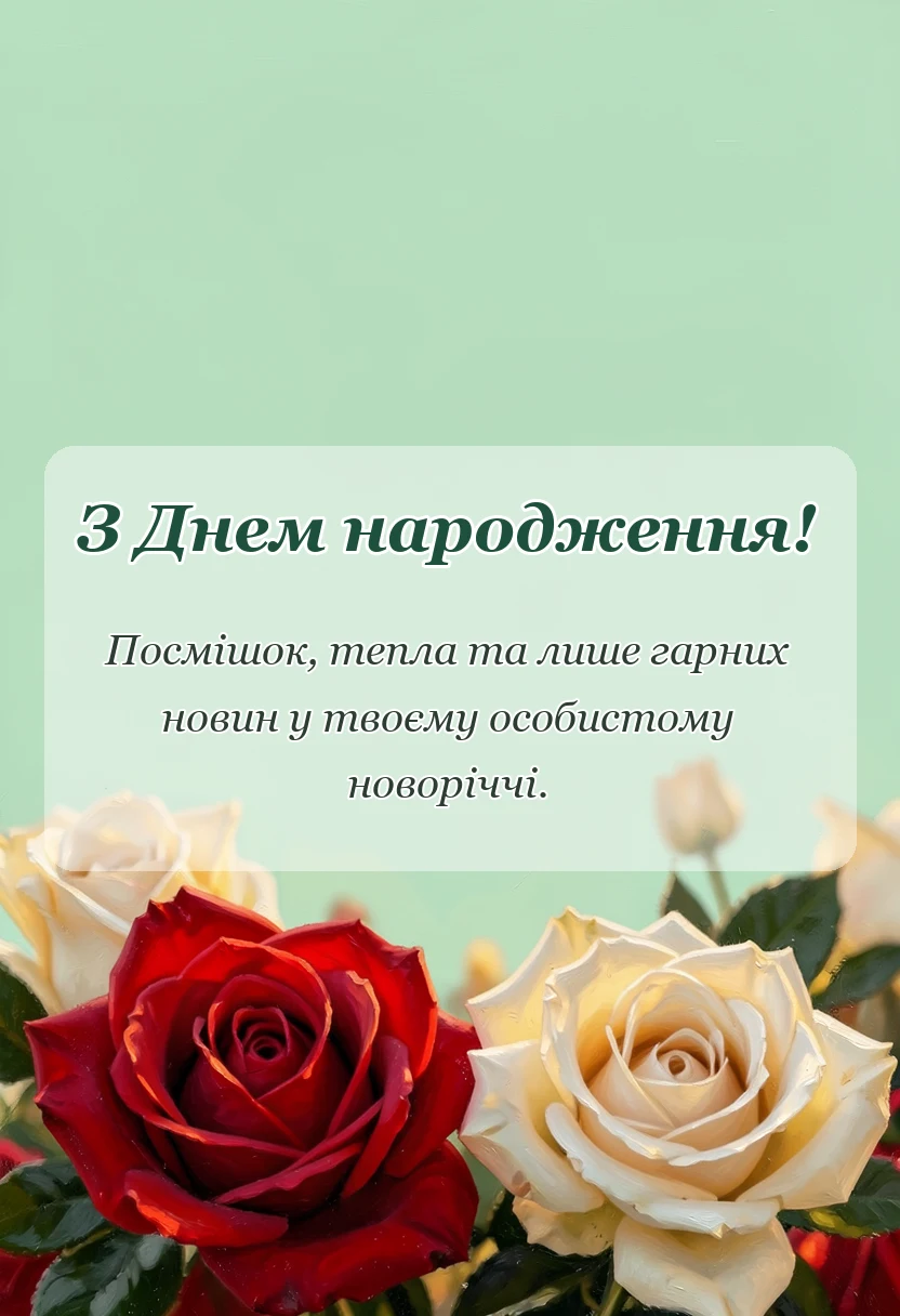 красива листівка: привітання з днем народження