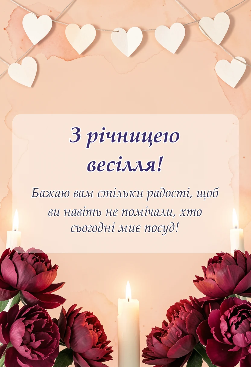 вітальна листівка - привітання з річницею весілля прикольні картинки