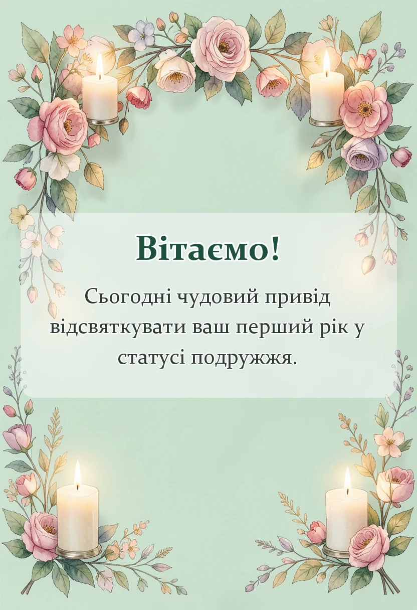 красива листівка: ситцеве весілля картинки