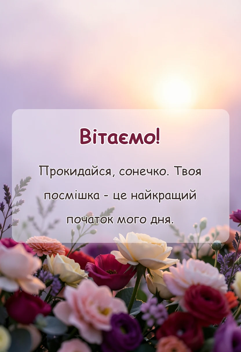 святкова картинка: побажання доброго ранку коханому