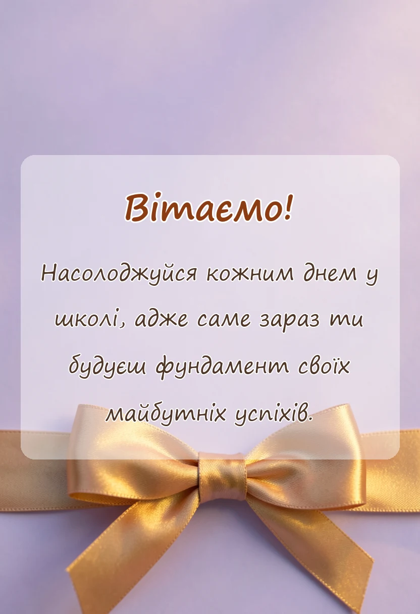 вітальна листівка - привітання з 1 вересня дитині