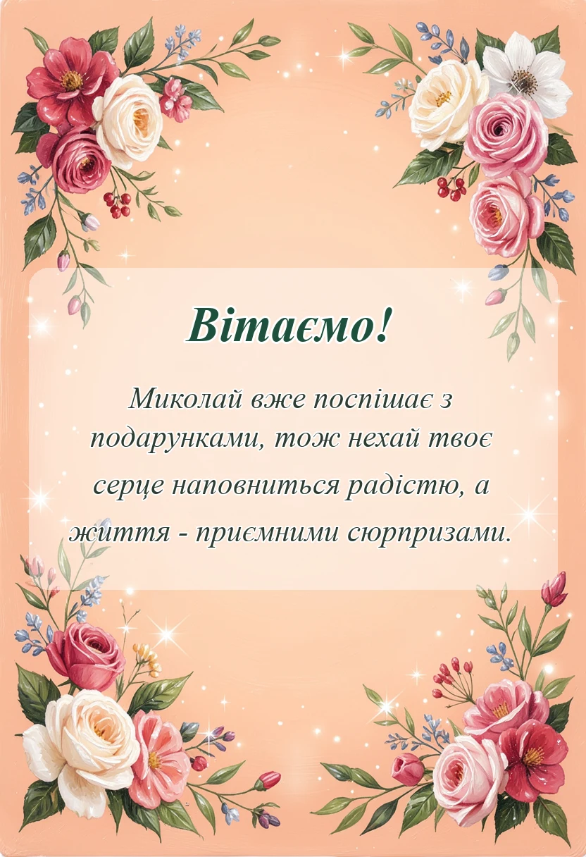 вітальна листівка - картинки з миколаєм