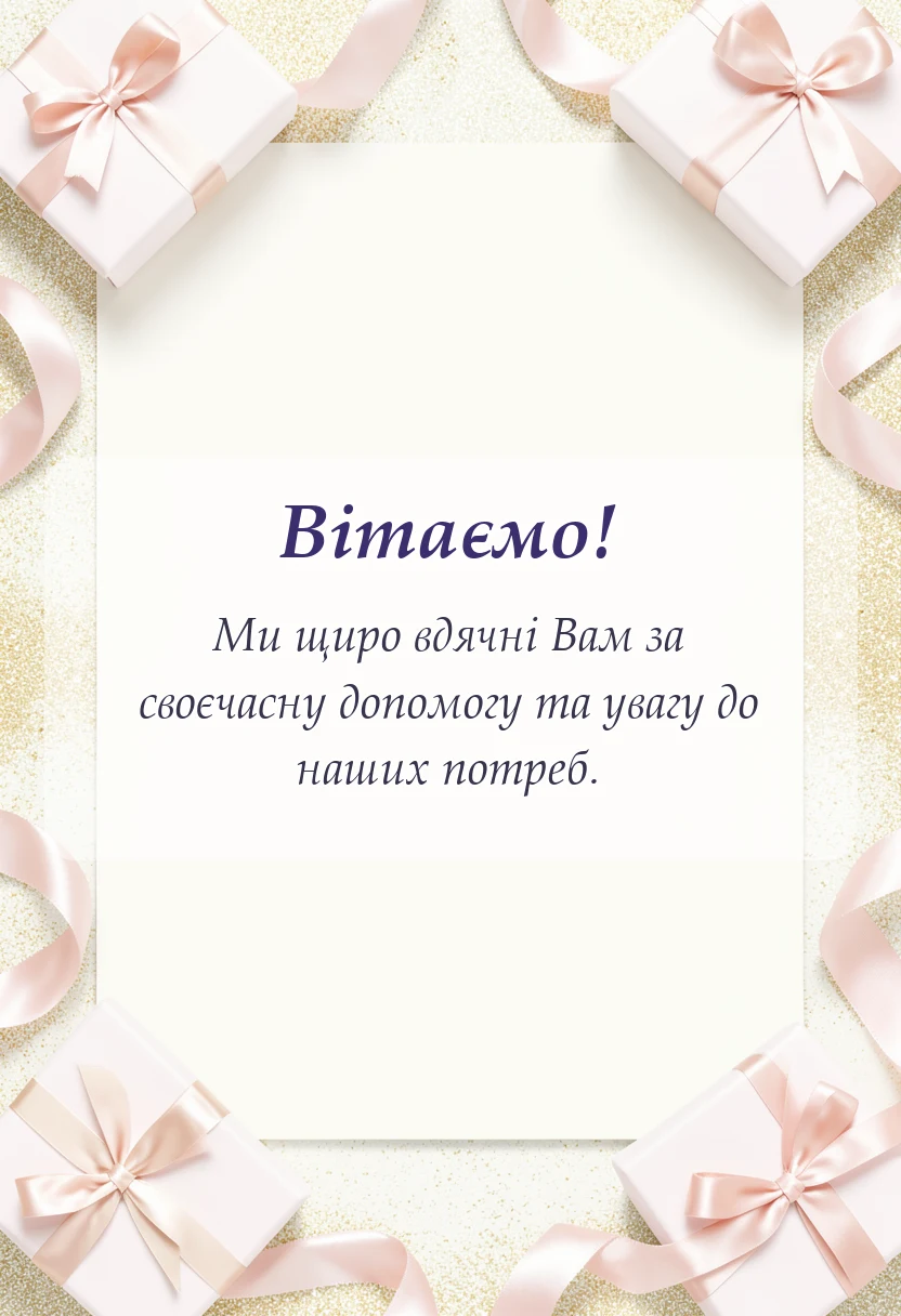 унікальна листівка - подяка за гуманітарну допомогу своїми словами