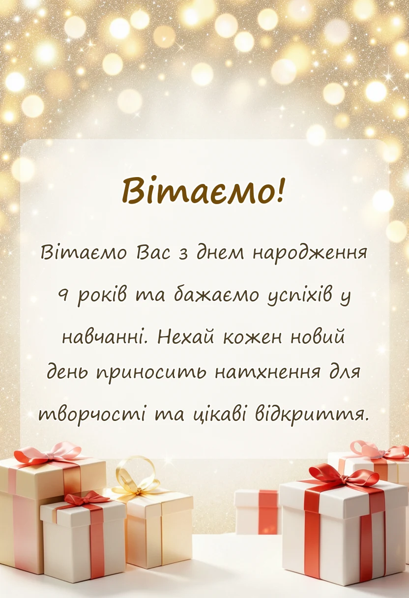 вітальна листівка - картинки з днем народження 9 років