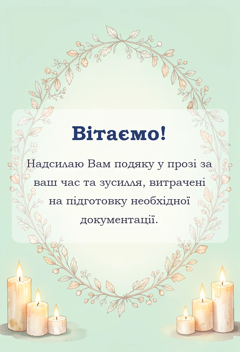 святкова картинка: слова вдячності