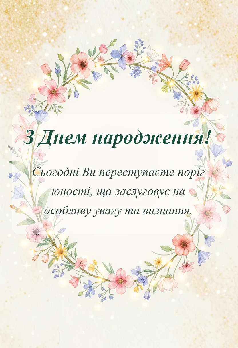 красива листівка: що можна побажати на 16 років