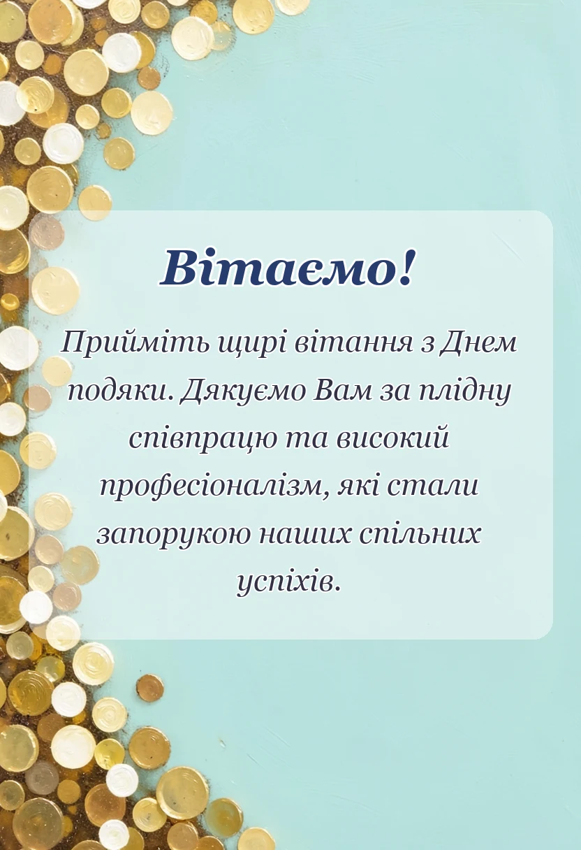 листівка з побажанням - картинки з днем подяки українською