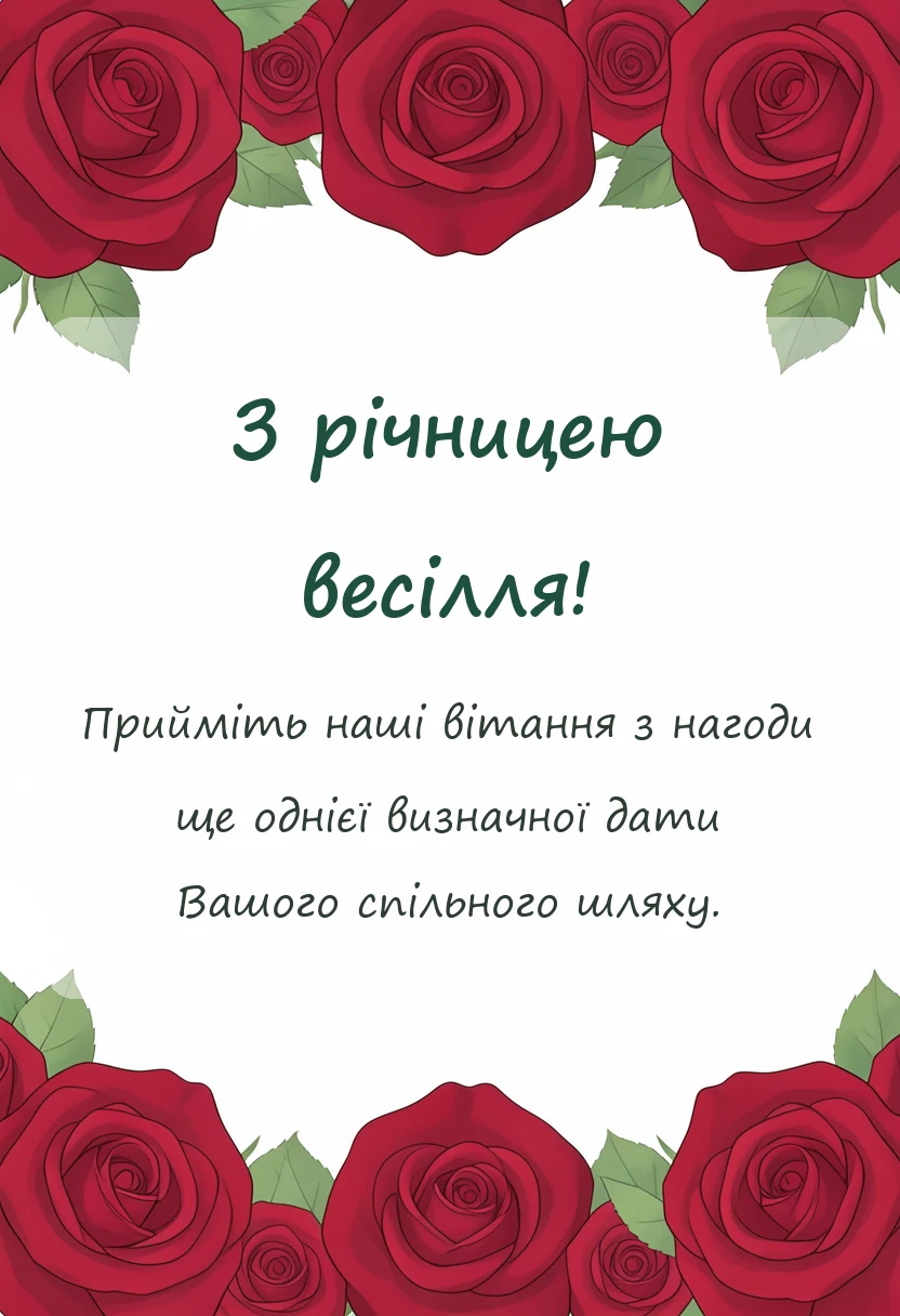 листівка з побажанням - привітання з річницею весілля прикольні картинки