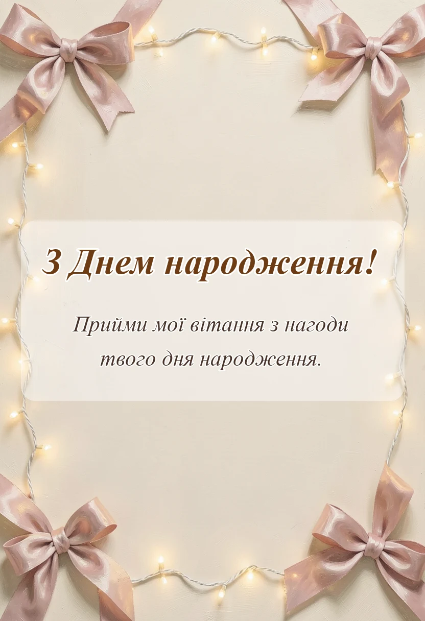 листівка з побажанням - ніжні слова для внучки