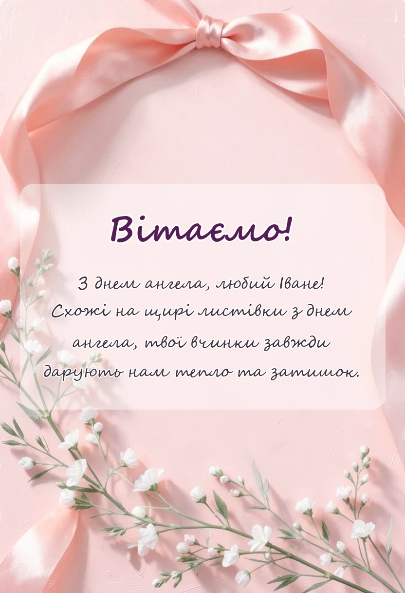 вітальна листівка - картинки з днем ангела івана