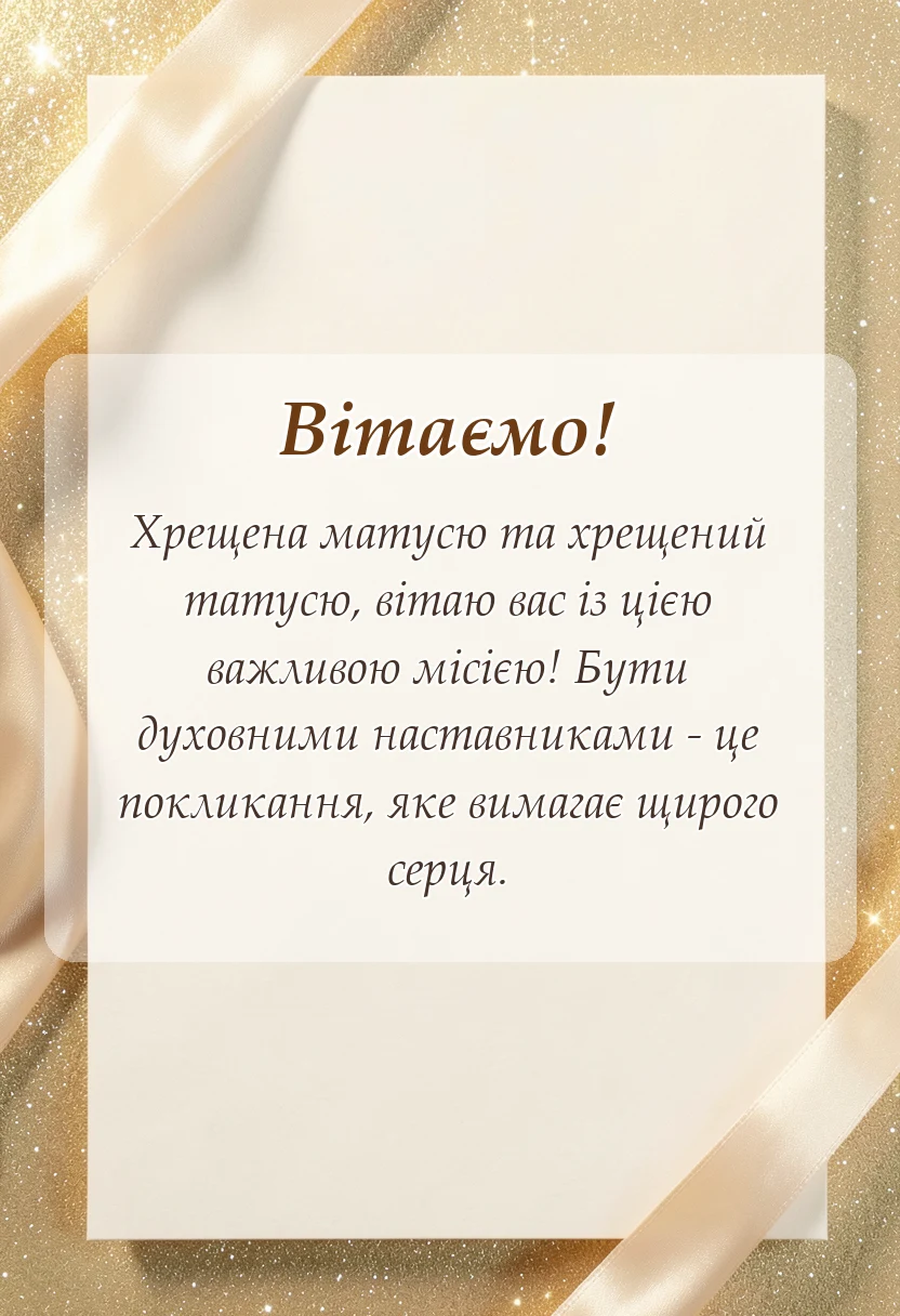красива листівка: привітання з хрестинами