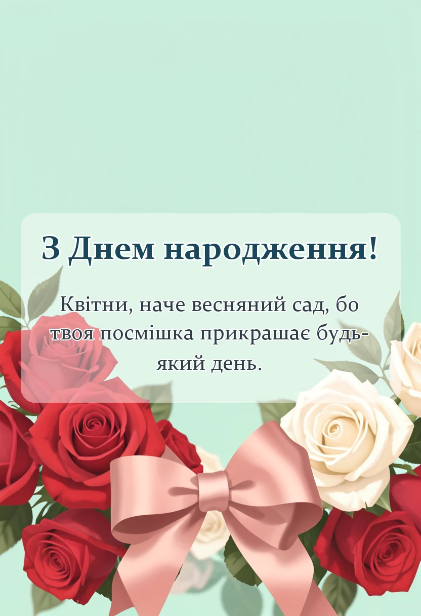 унікальна листівка - привітання з днем народження зовиці