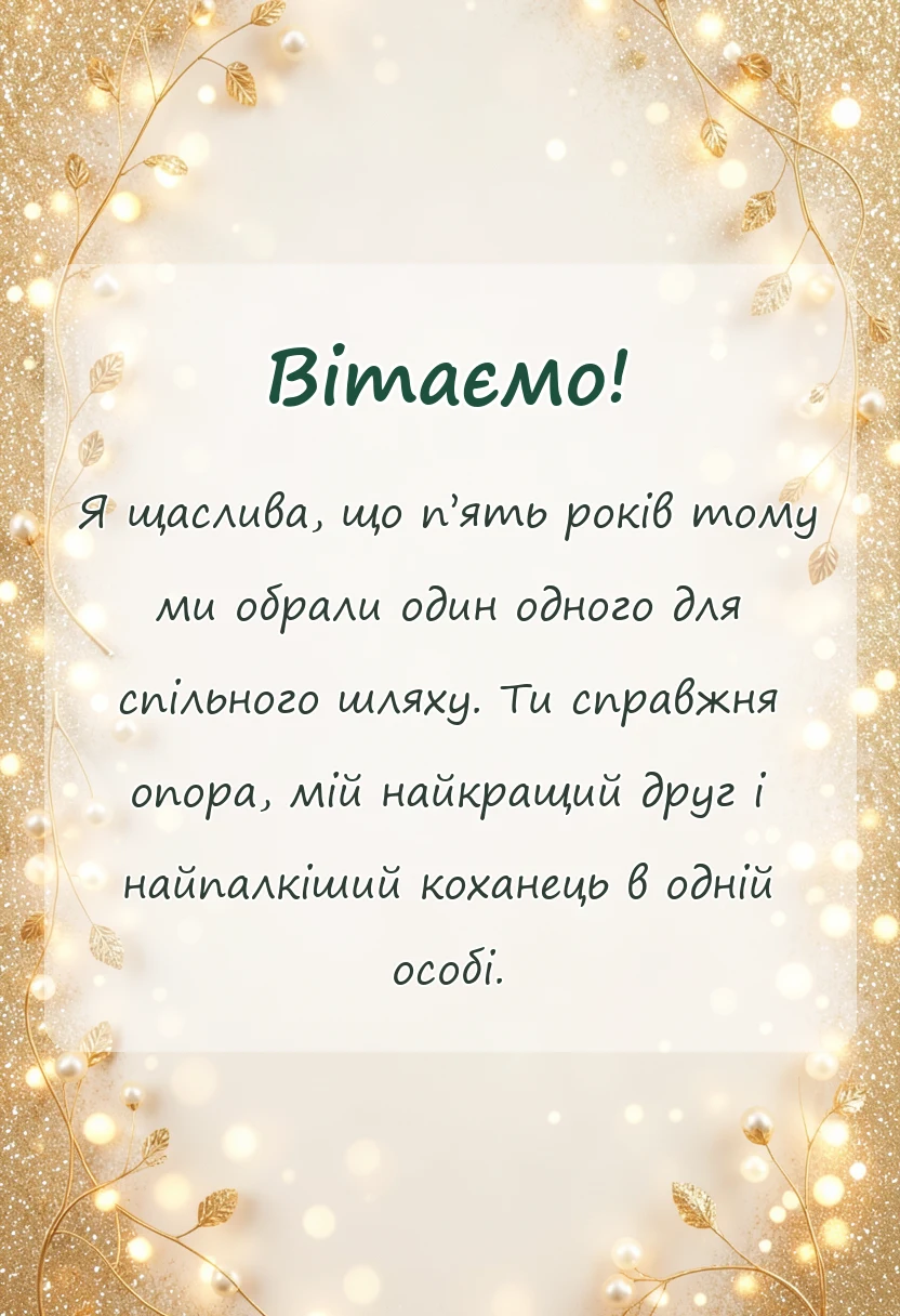 святкова картинка: привітання з роковиною весілля чоловіку своїми словами