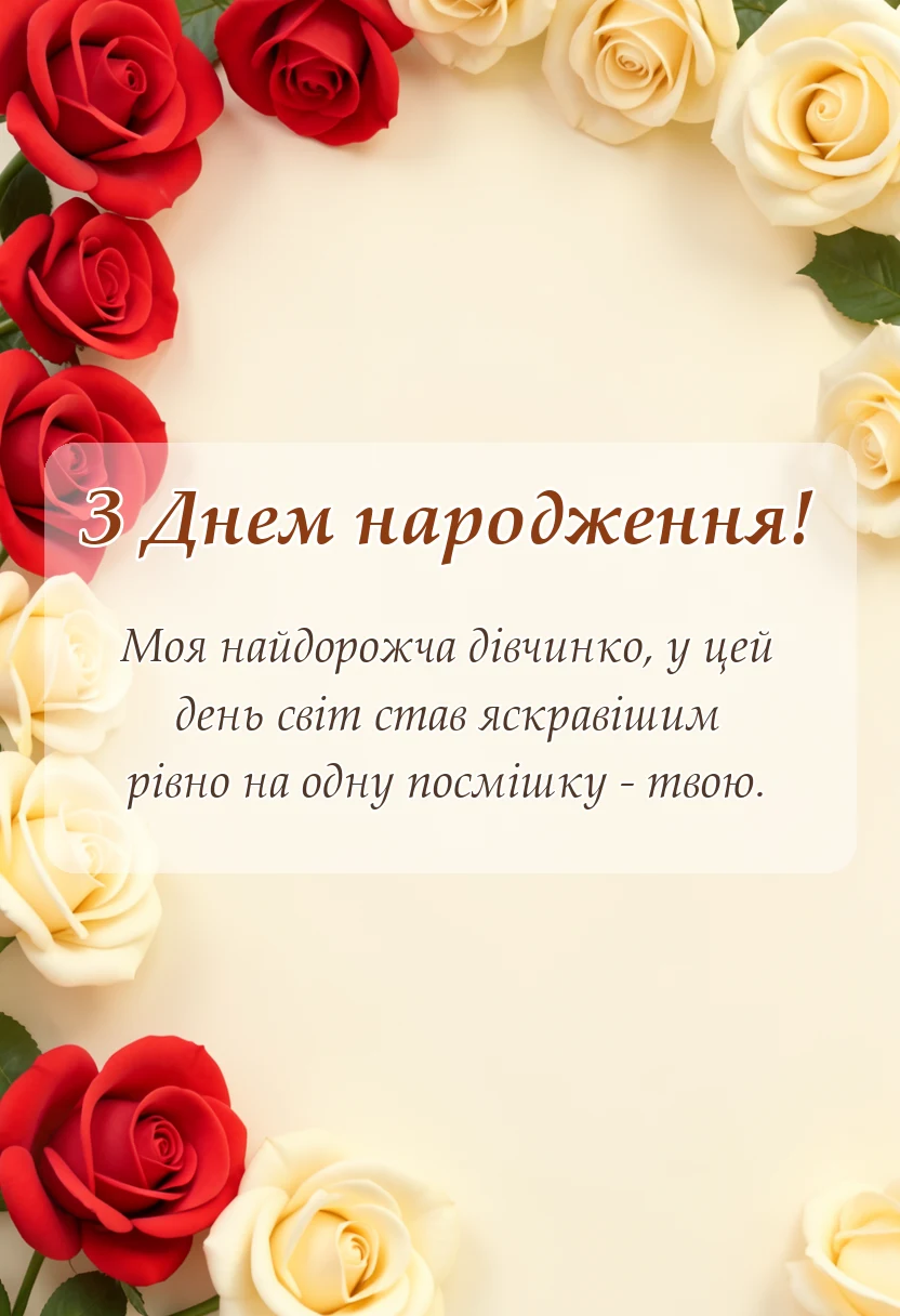 святкова картинка: ніжні слова для внучки