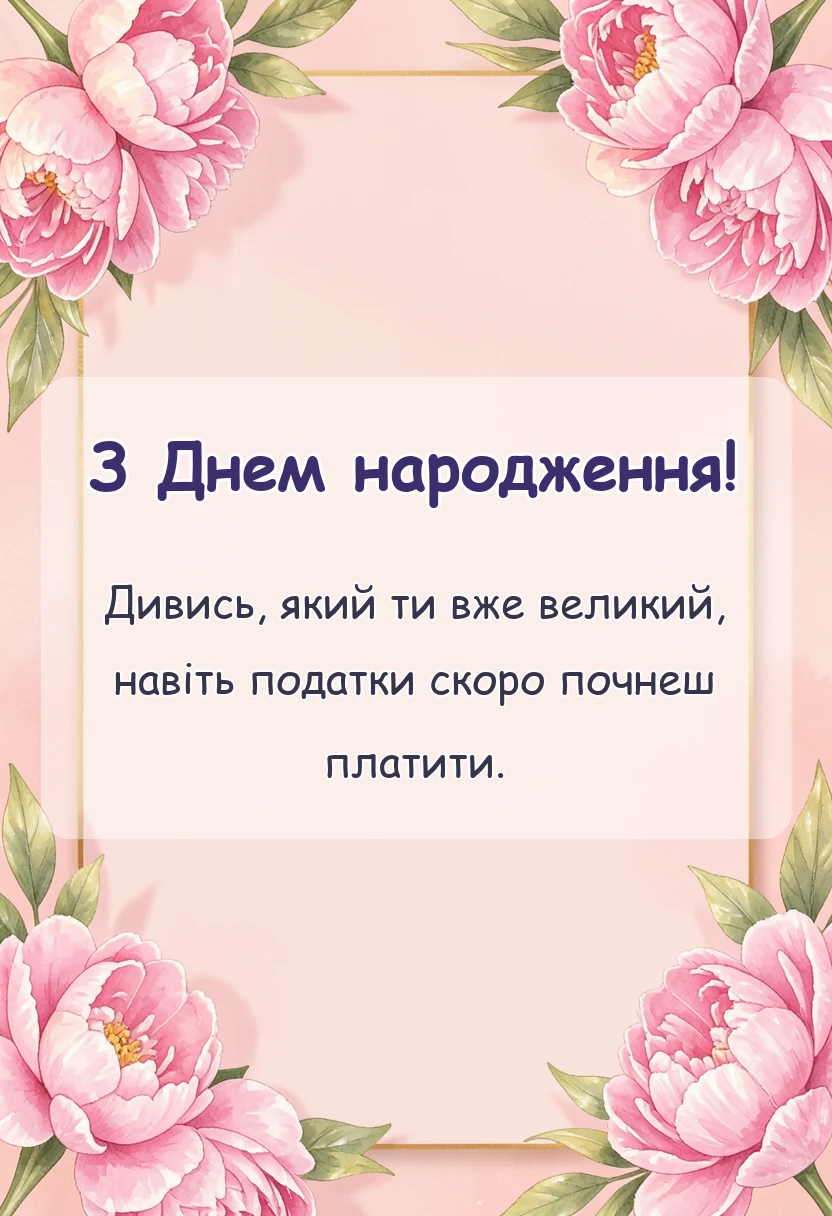 красива листівка: привітання з 18-річчям