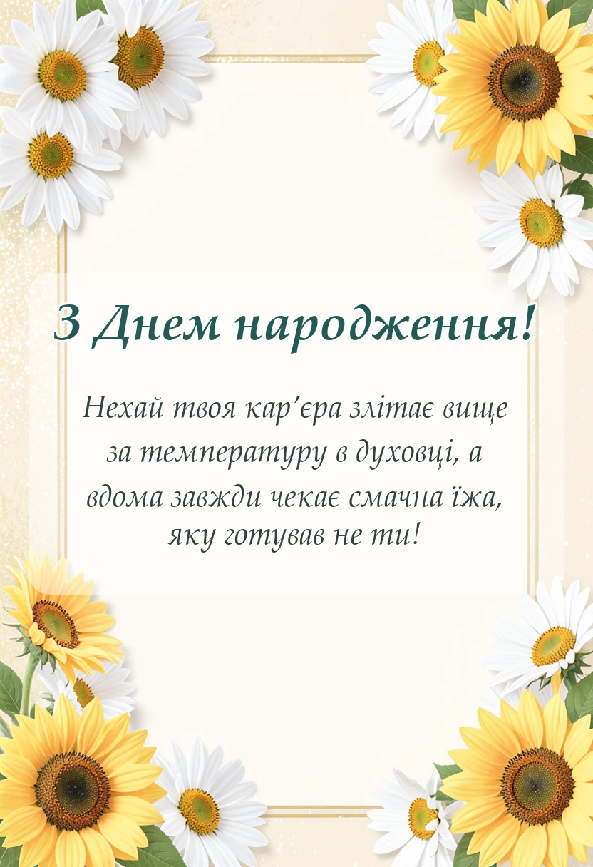 святкова картинка: привітання кухаря з днем народження