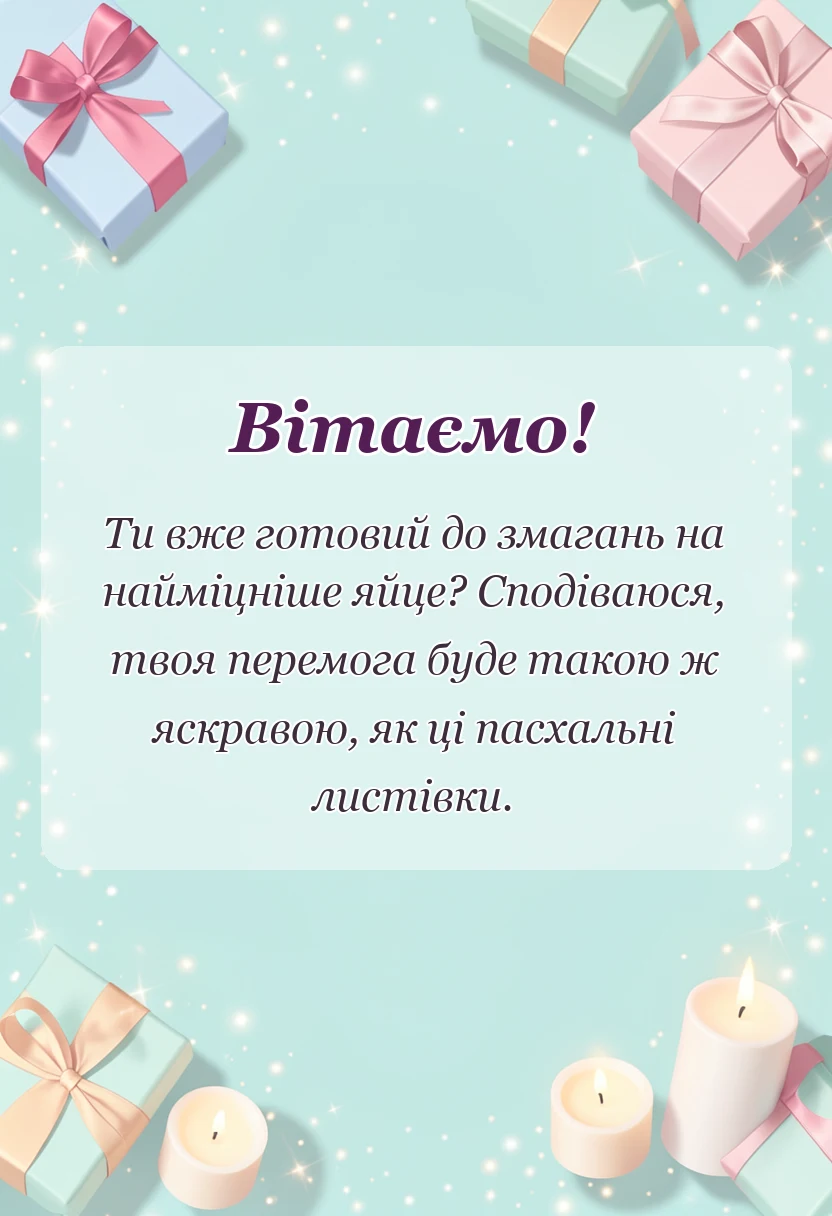 вітальна листівка - скачати листівки з великоднем