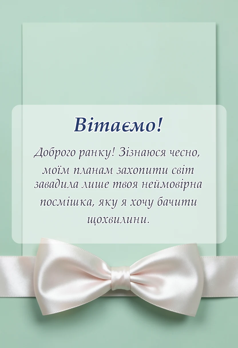 листівка з побажанням - побажання доброго ранку коханій