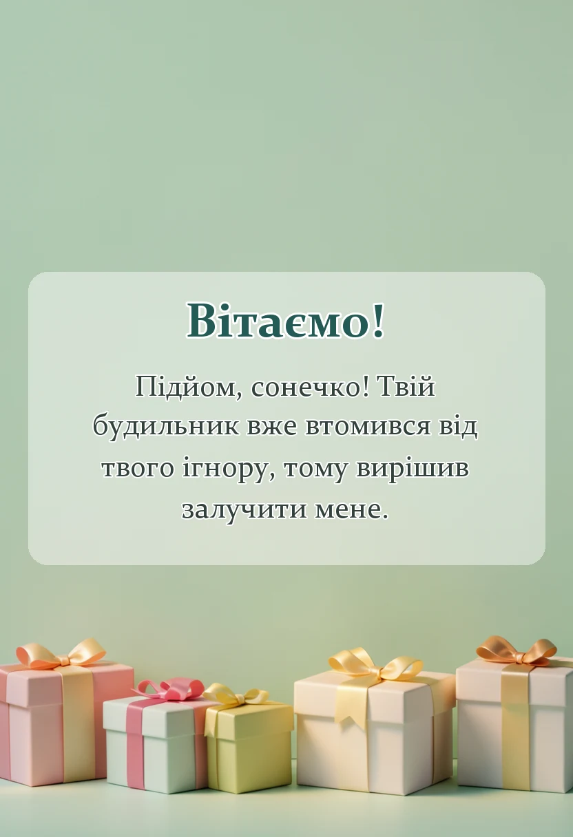вітальна листівка - побажання доброго ранку коханому