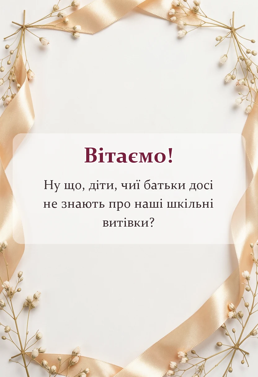 листівка з побажанням - привітання на зустріч однокласників