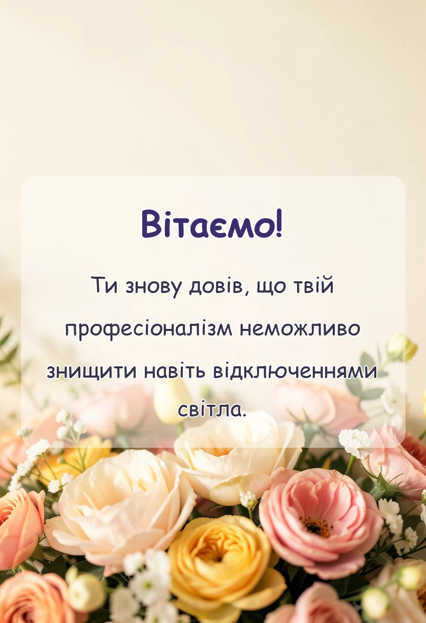 вітальна листівка - привітання з професійним святом під час війни