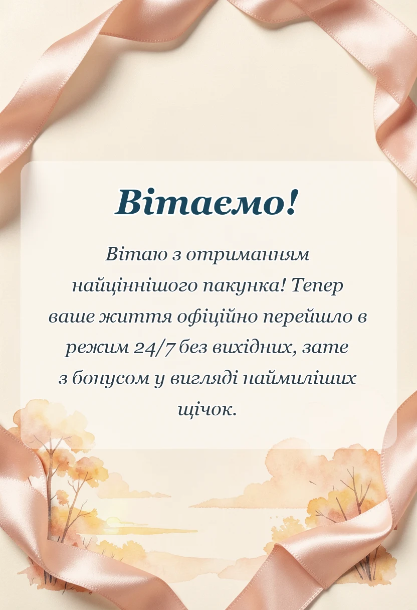 унікальна листівка - привітання з випискою з пологового будинку