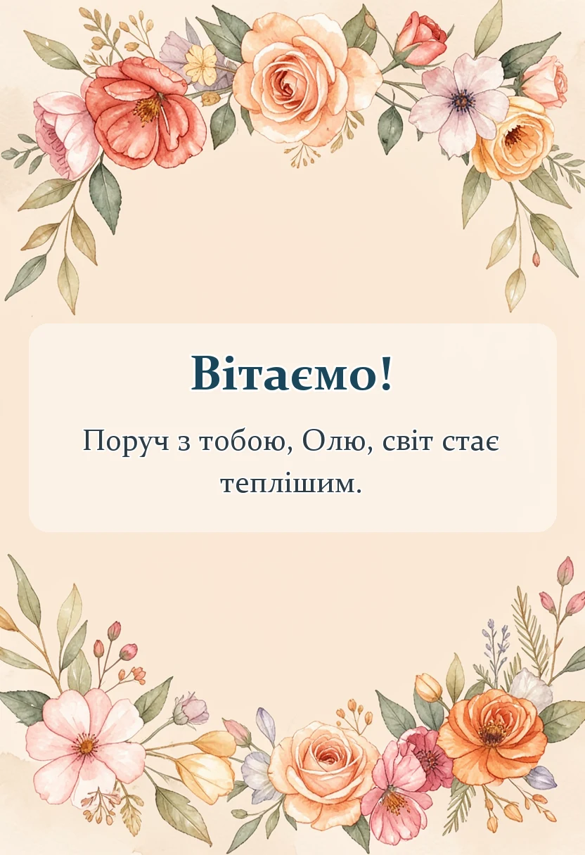 святкова картинка: іменини ольги привітання