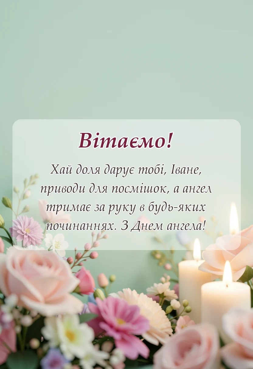 унікальна листівка - картинки з днем ангела івана