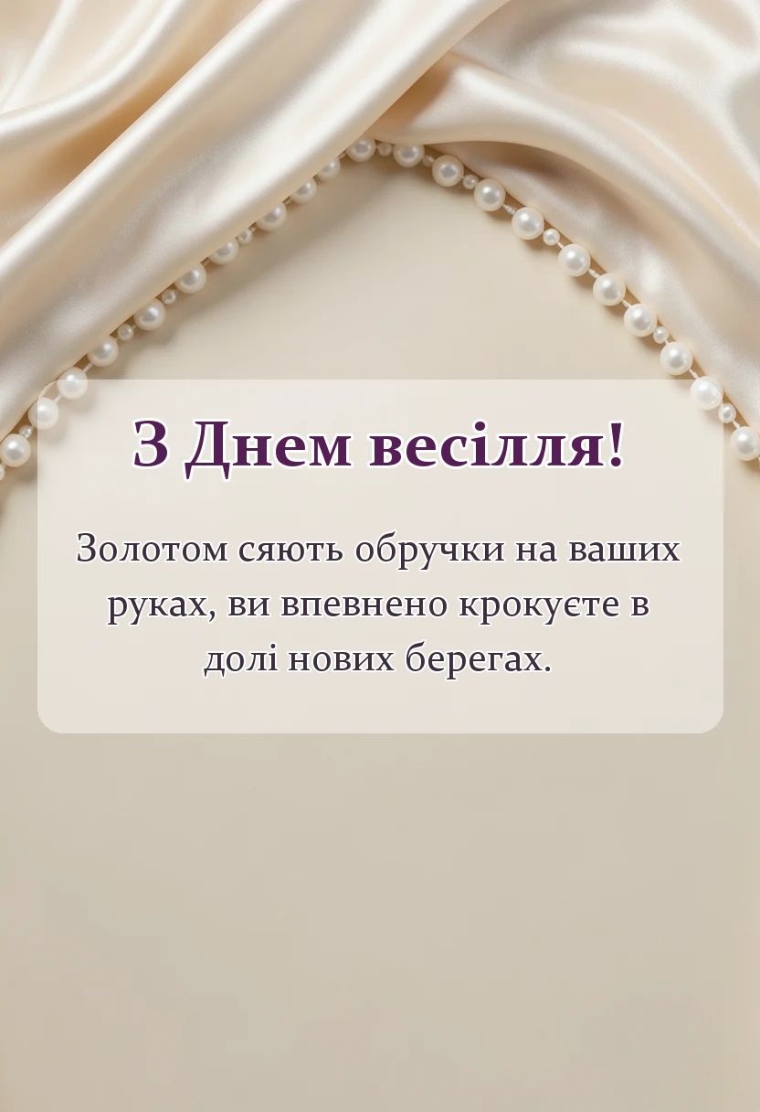 унікальна листівка - побажання в день весілля