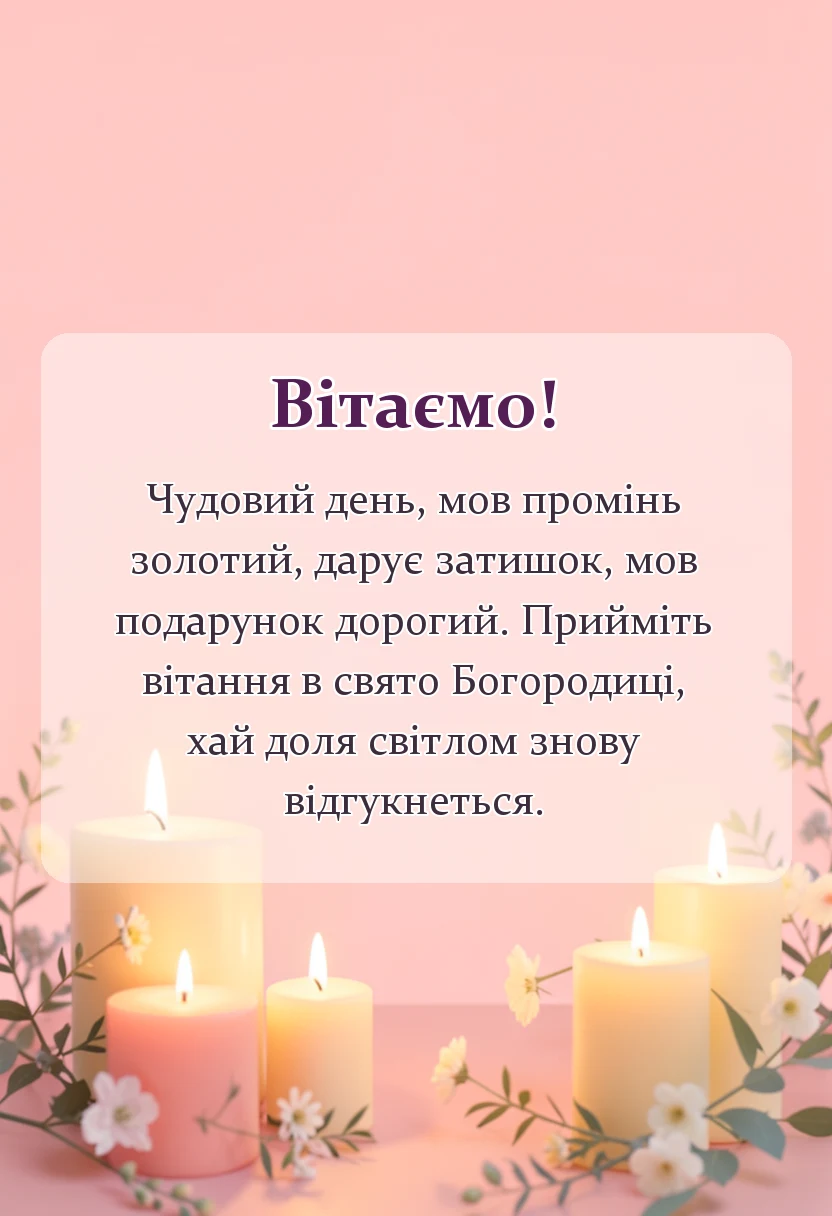 вітальна листівка - вітальні листівки з різдвом пресвятої богородиці