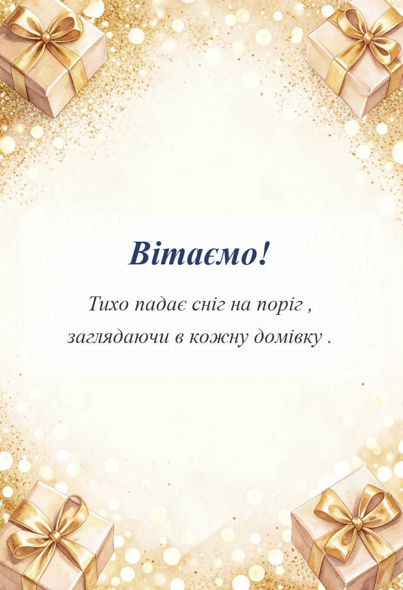унікальна листівка - привітання з миколаєм