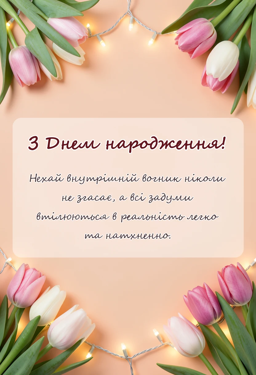 вітальна листівка - привітання з днем народження