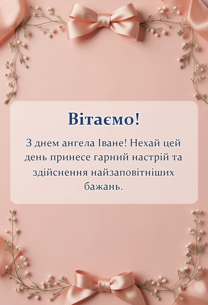 красива листівка: картинки з днем ангела івана