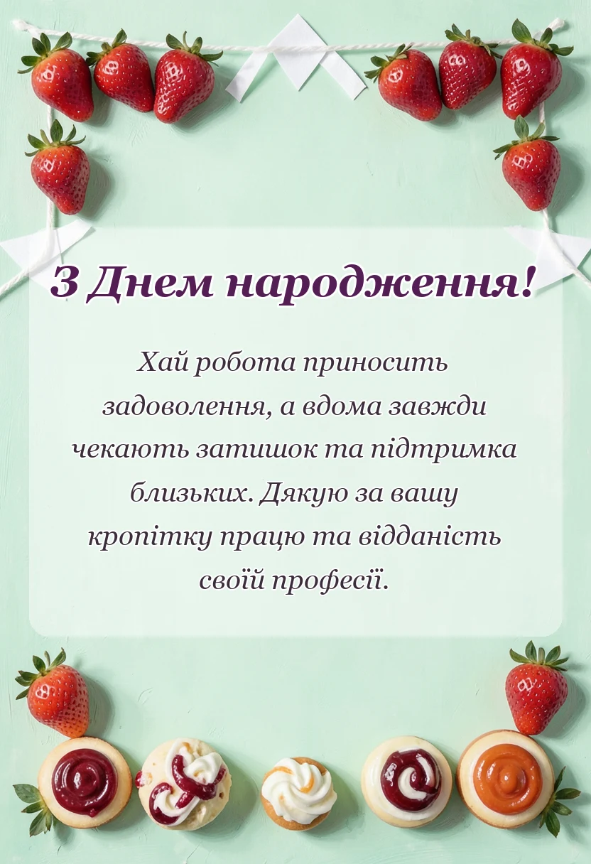 унікальна листівка - привітання з днем народження стоматолога