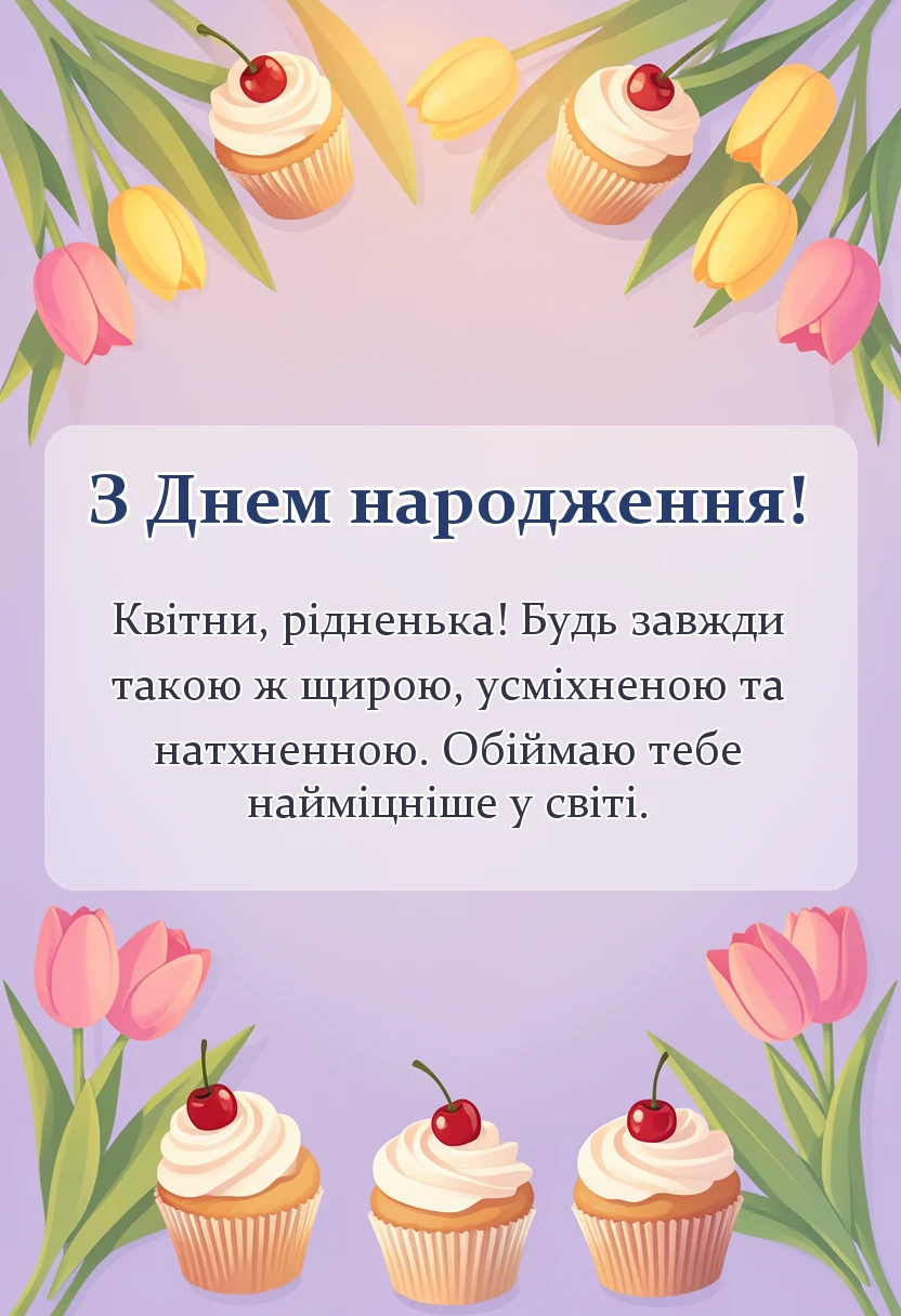 святкова картинка: ніжні слова для внучки