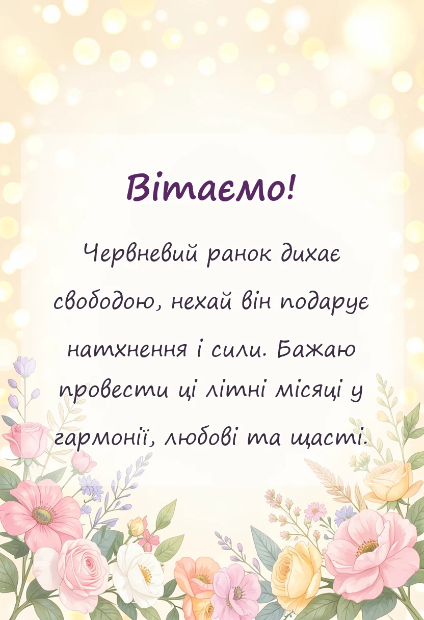 листівка з побажанням - картинки з першим днем літа