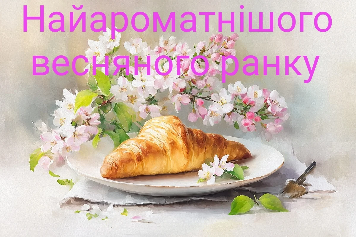 Крокант на тарілці з квітами вишні та листям